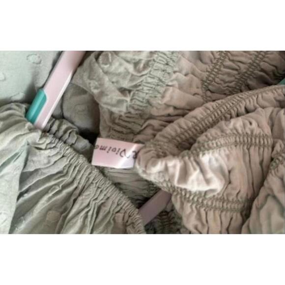 R.VIVIMOS Off-Shoulder Smocked Midi Dress – Size Medium ✨ - Picture 6 of 7